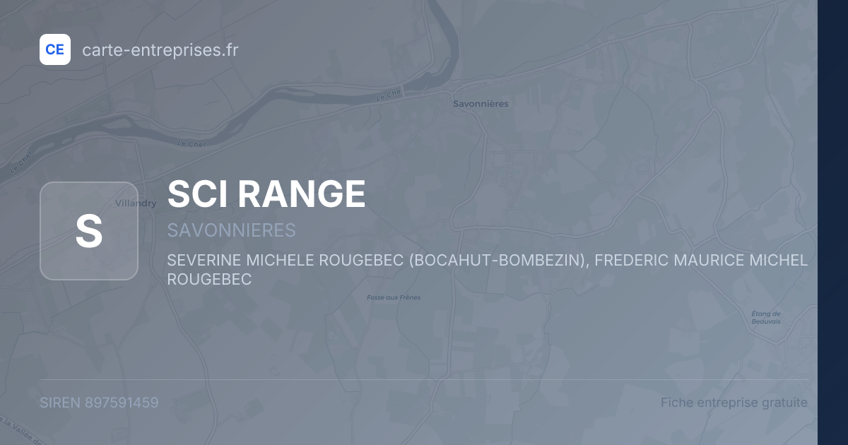 SCI RANGE — 897591459 — fiche entreprise