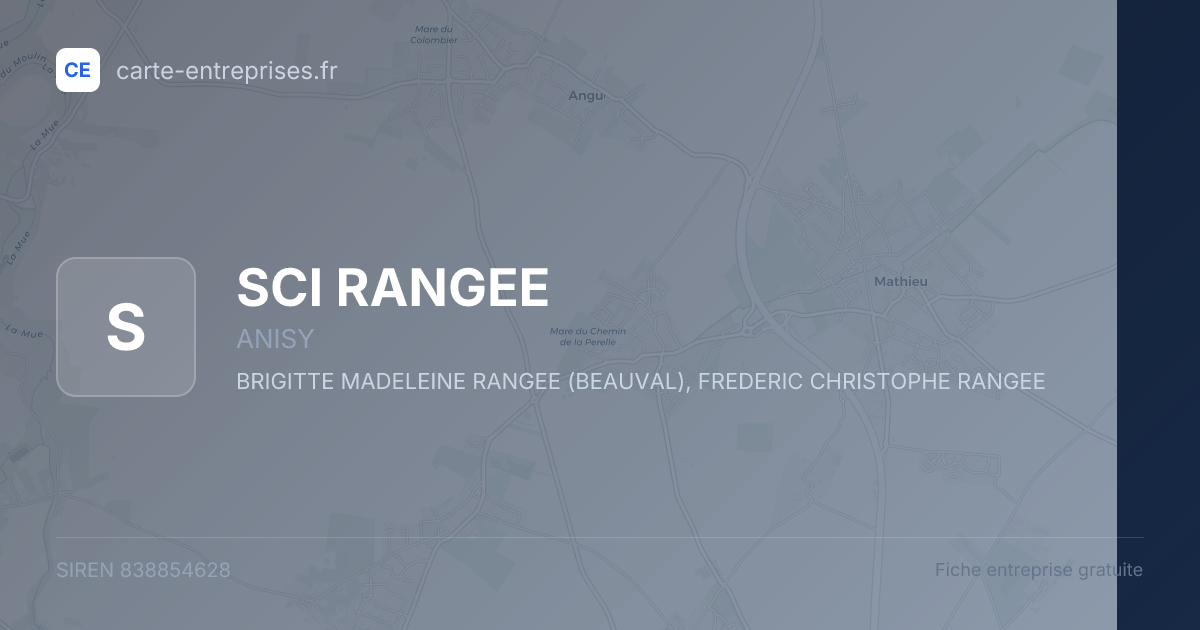 SCI RANGEE — 838854628 — fiche entreprise
