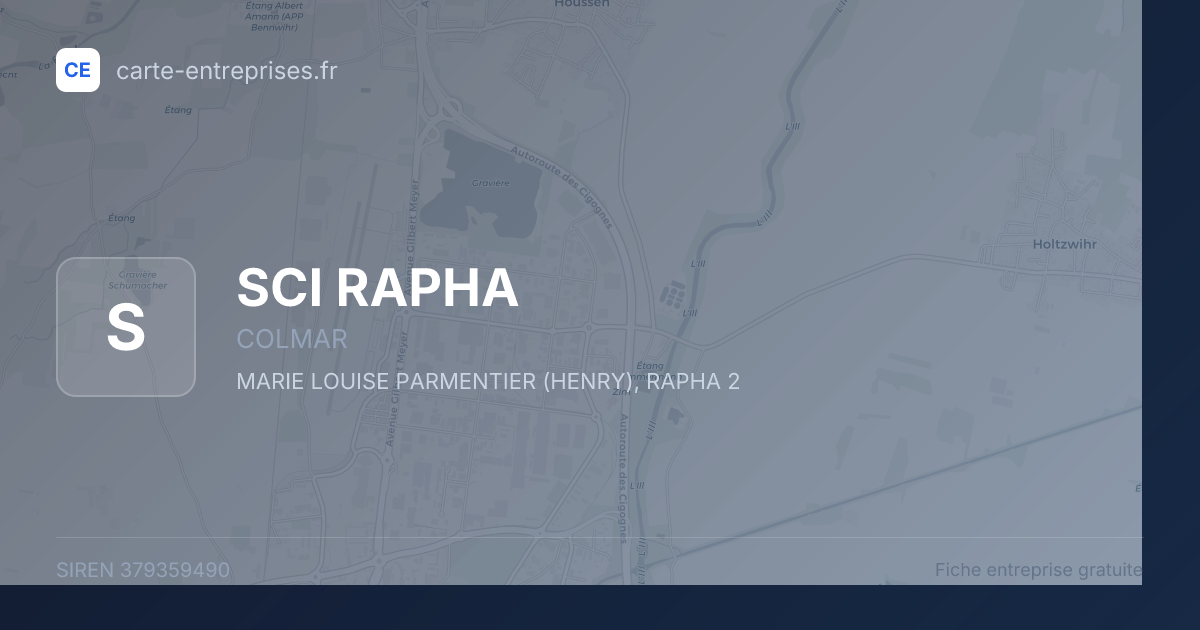 SCI RAPHA — 379359490 — fiche entreprise