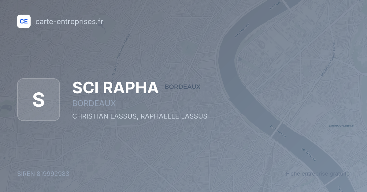 SCI RAPHA — 819992983 — fiche entreprise