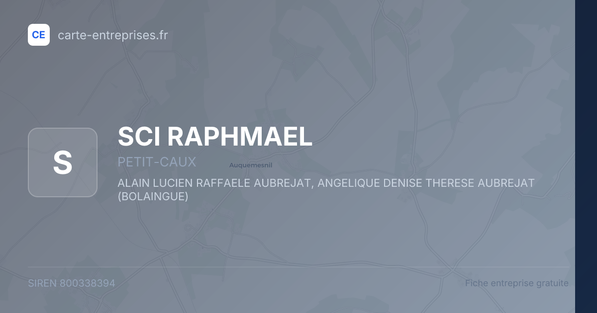 SCI RAPHMAEL — 800338394 — fiche entreprise