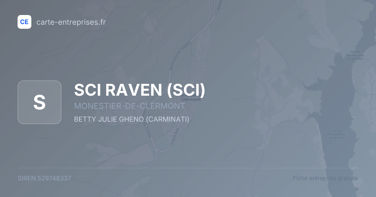 SCI RAVEN (SCI) — 529748337 — fiche entreprise