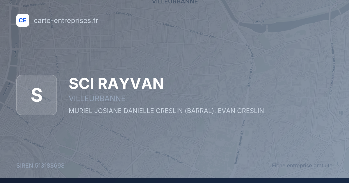 SCI RAYVAN — 513188698 — fiche entreprise