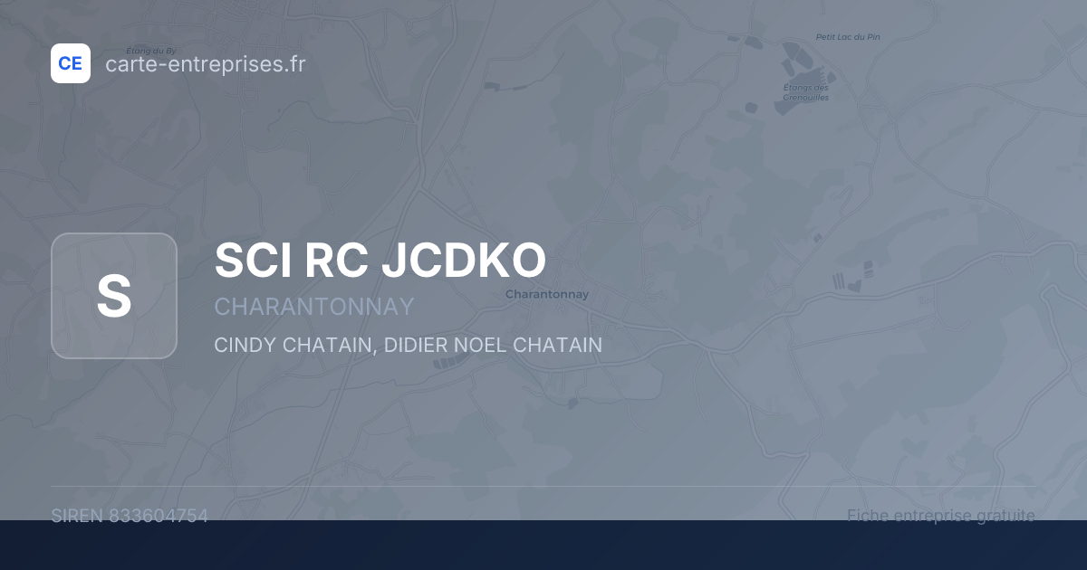 SCI RC JCDKO — 833604754 — fiche entreprise