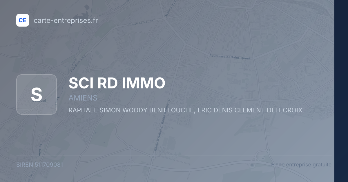 SCI RD IMMO — 511709081 — fiche entreprise