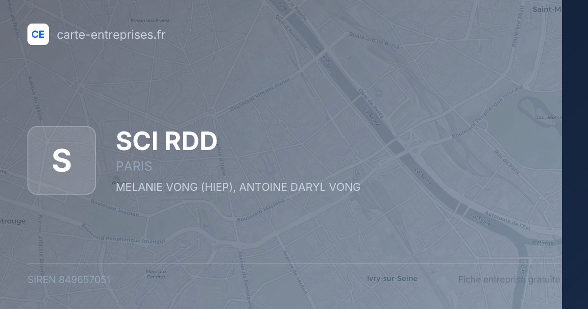 SCI RDD — 849657051 — fiche entreprise