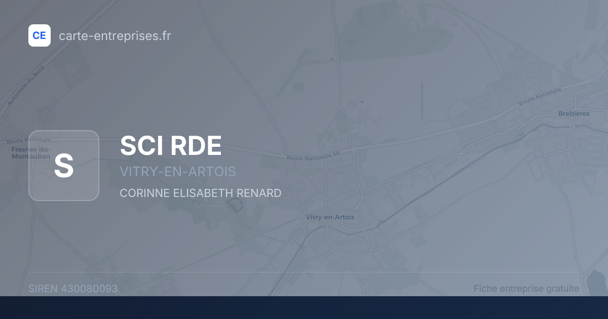 SCI RDE — 430080093 — fiche entreprise