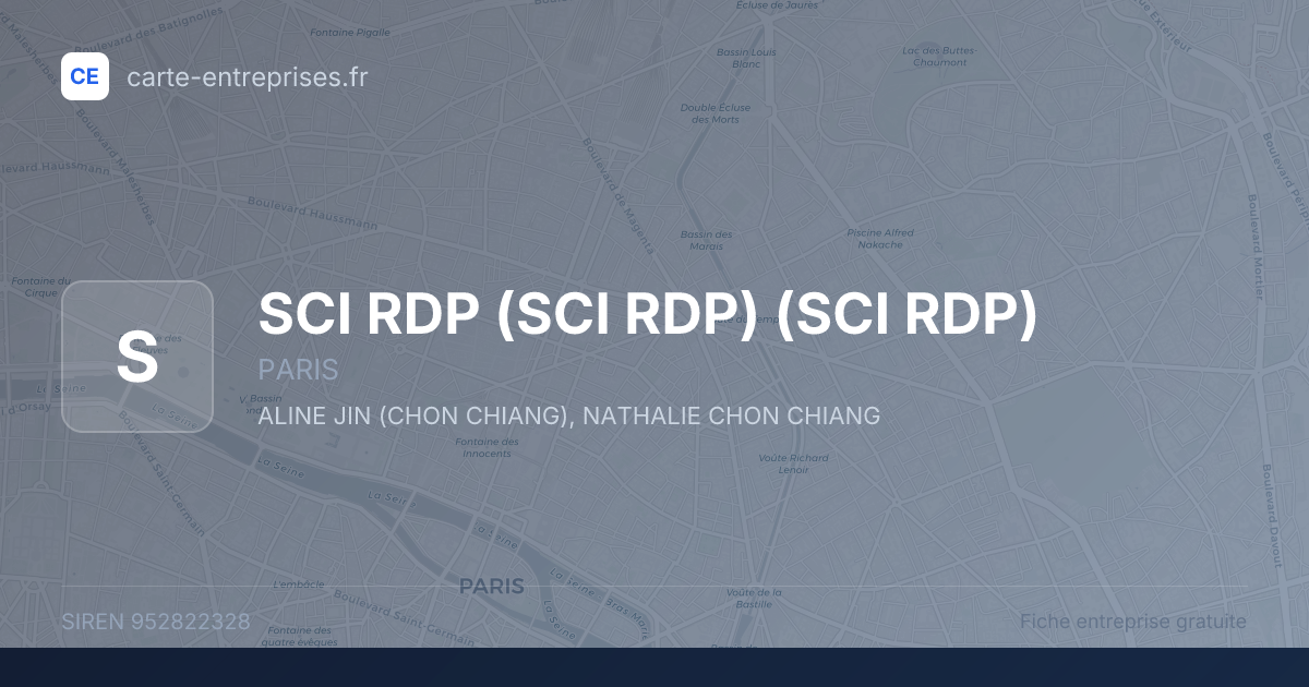 SCI RDP (SCI RDP) (SCI RDP) — 952822328 — fiche entreprise