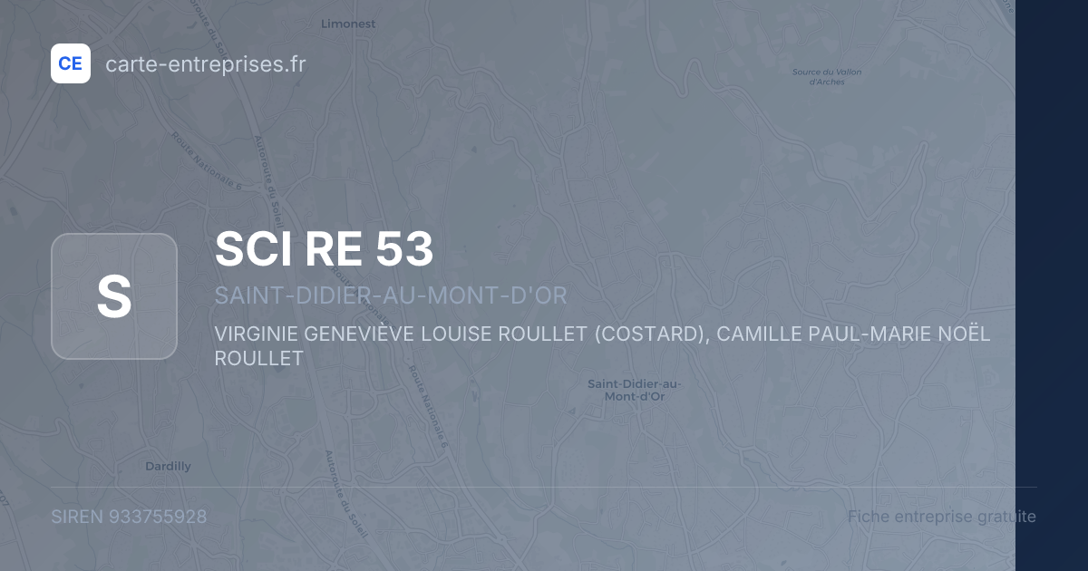SCI RE 53 — 933755928 — fiche entreprise