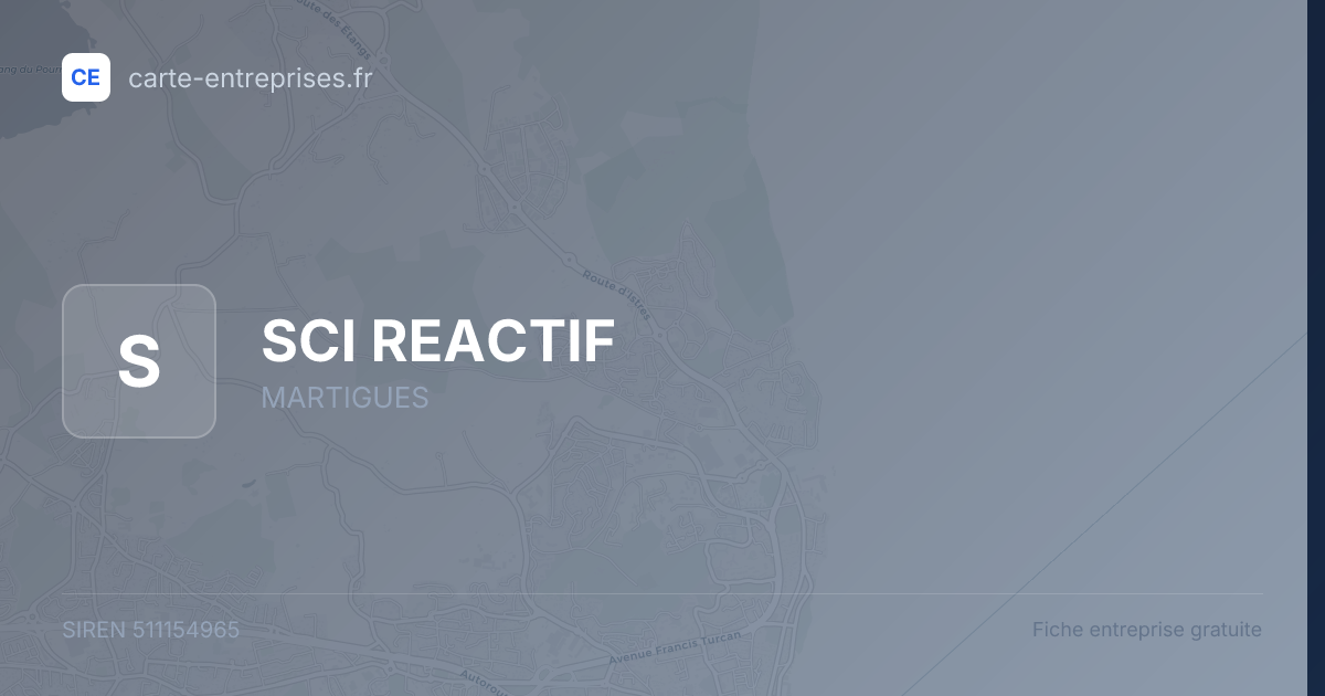 SCI REACTIF — 511154965 — fiche entreprise