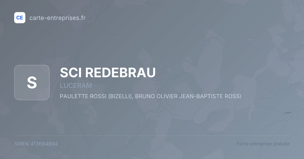 SCI REDEBRAU — 413694894 — fiche entreprise