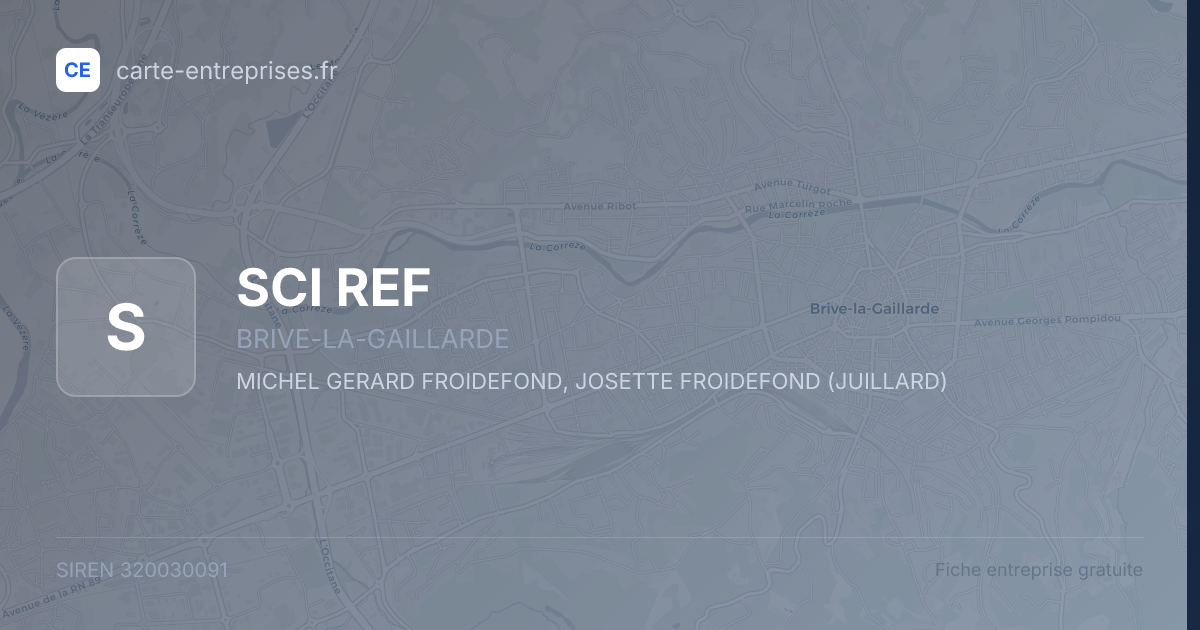 SCI REF — 320030091 — fiche entreprise