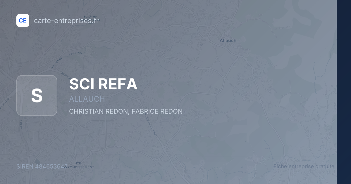 SCI REFA — 484653647 — fiche entreprise