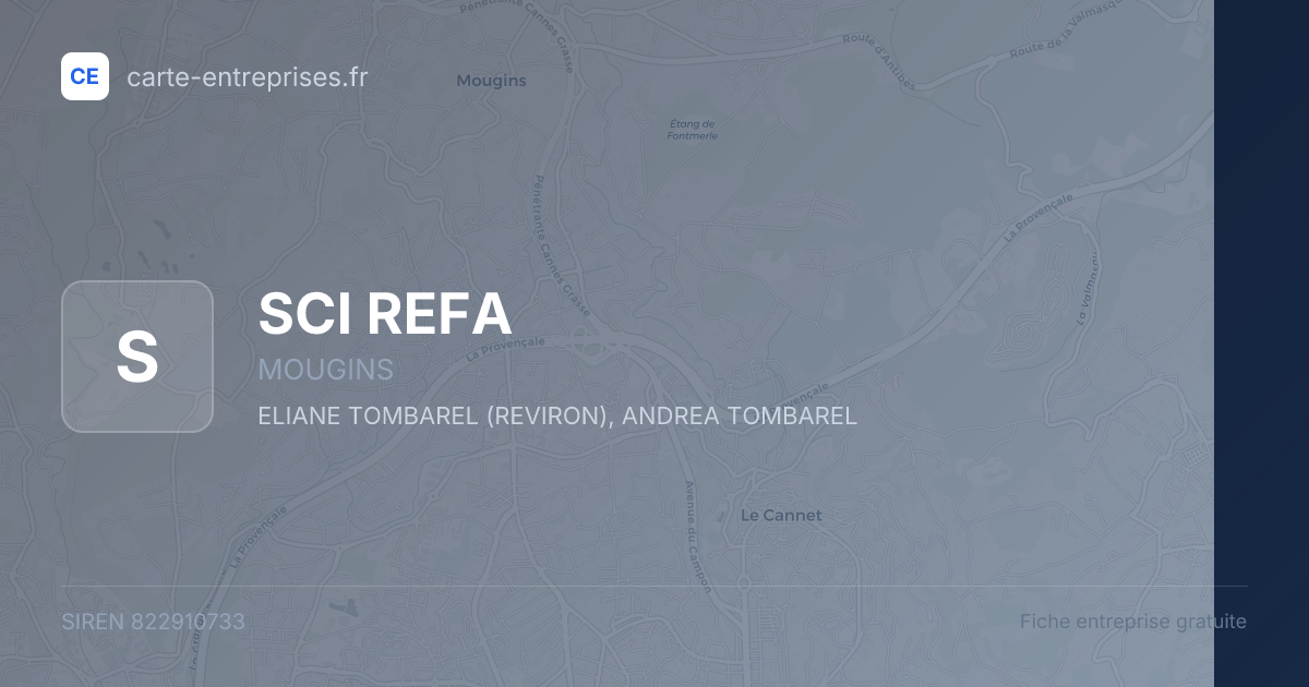 SCI REFA — 822910733 — fiche entreprise
