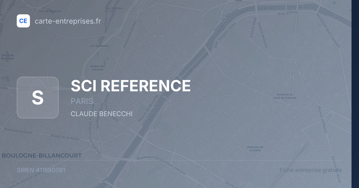 SCI REFERENCE — 411580061 — fiche entreprise