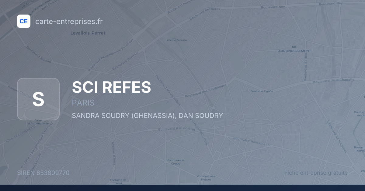 SCI REFES — 853809770 — fiche entreprise