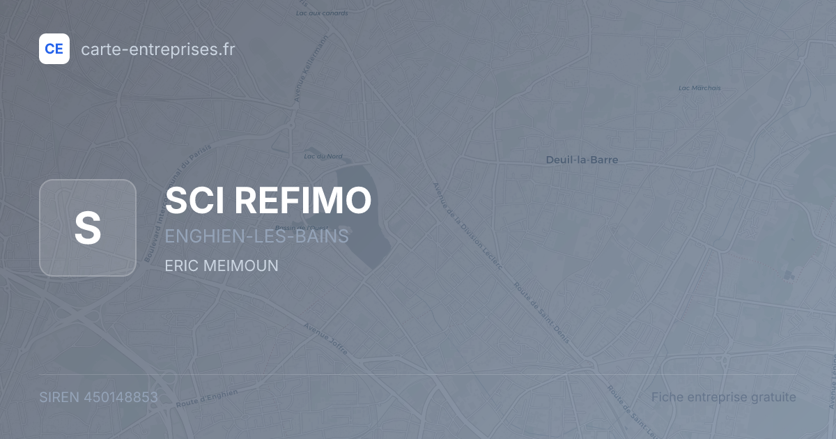 SCI REFIMO — 450148853 — fiche entreprise