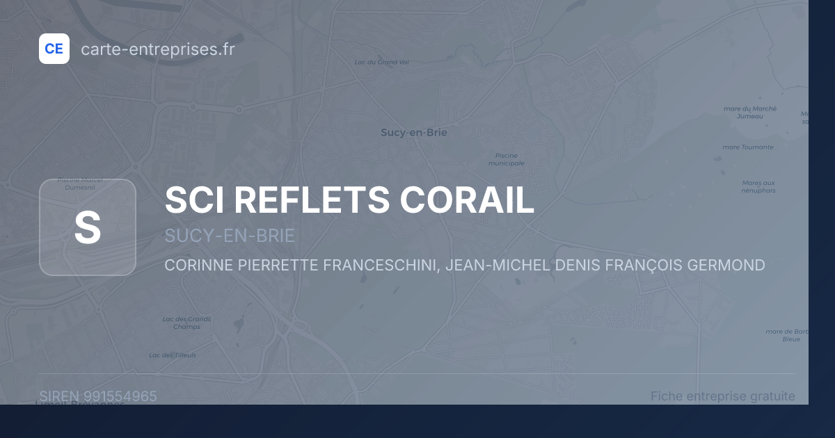 SCI REFLETS CORAIL — 991554965 — fiche entreprise