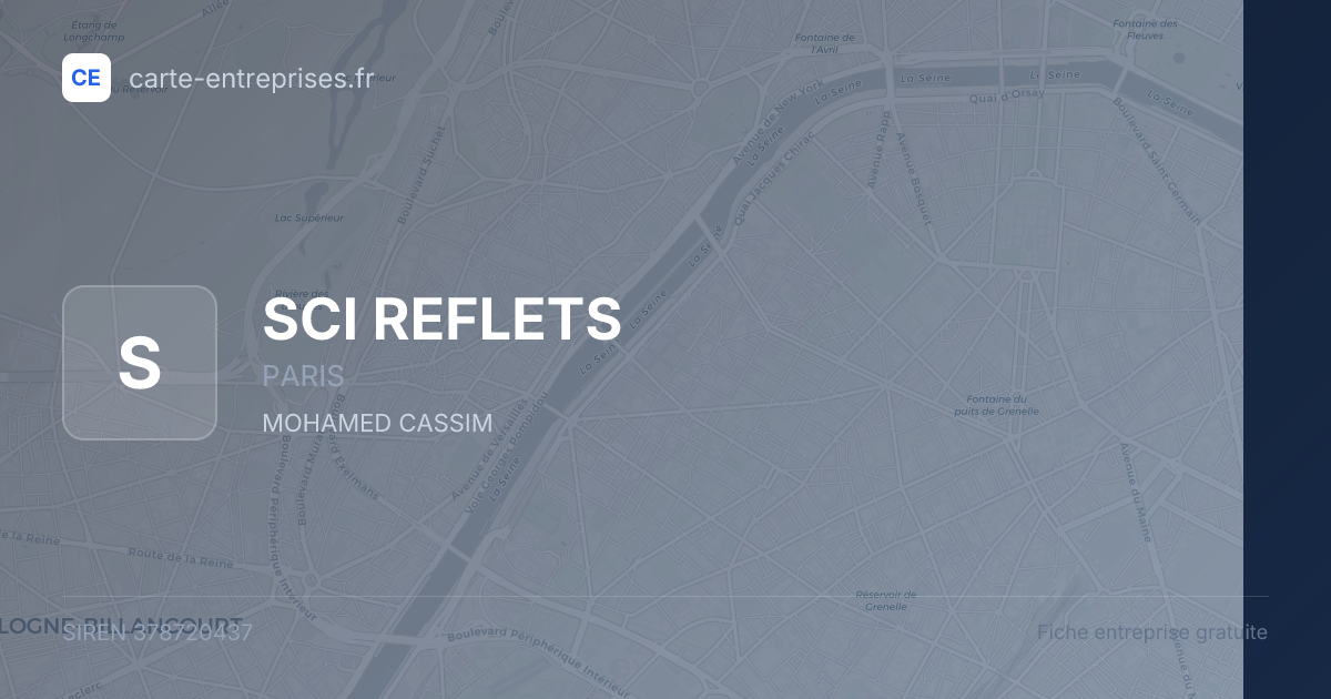 SCI REFLETS — 378720437 — fiche entreprise