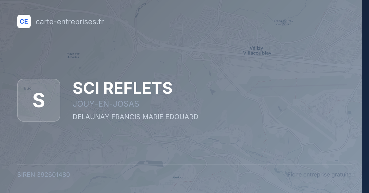 SCI REFLETS — 392601480 — fiche entreprise