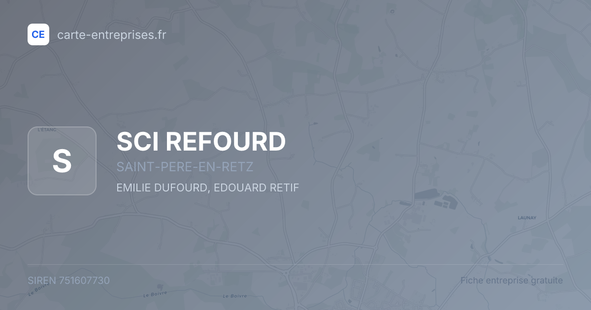 SCI REFOURD — 751607730 — fiche entreprise