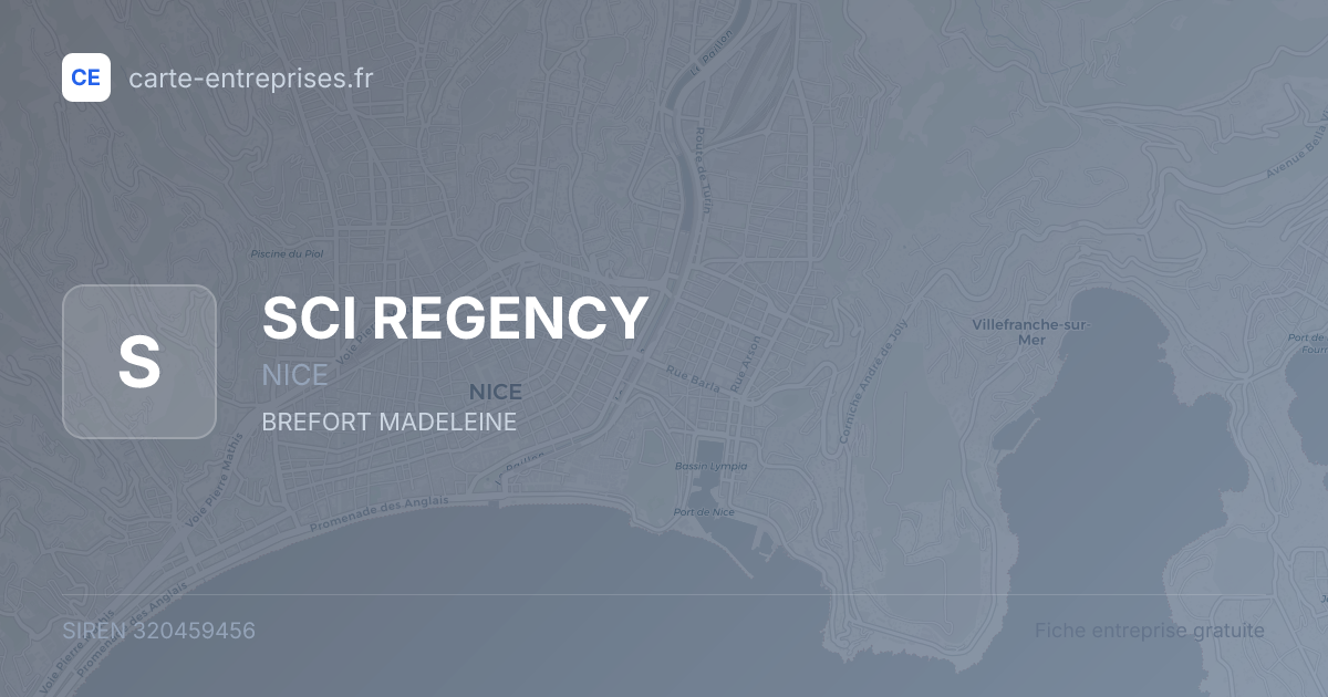 SCI REGENCY — 320459456 — fiche entreprise