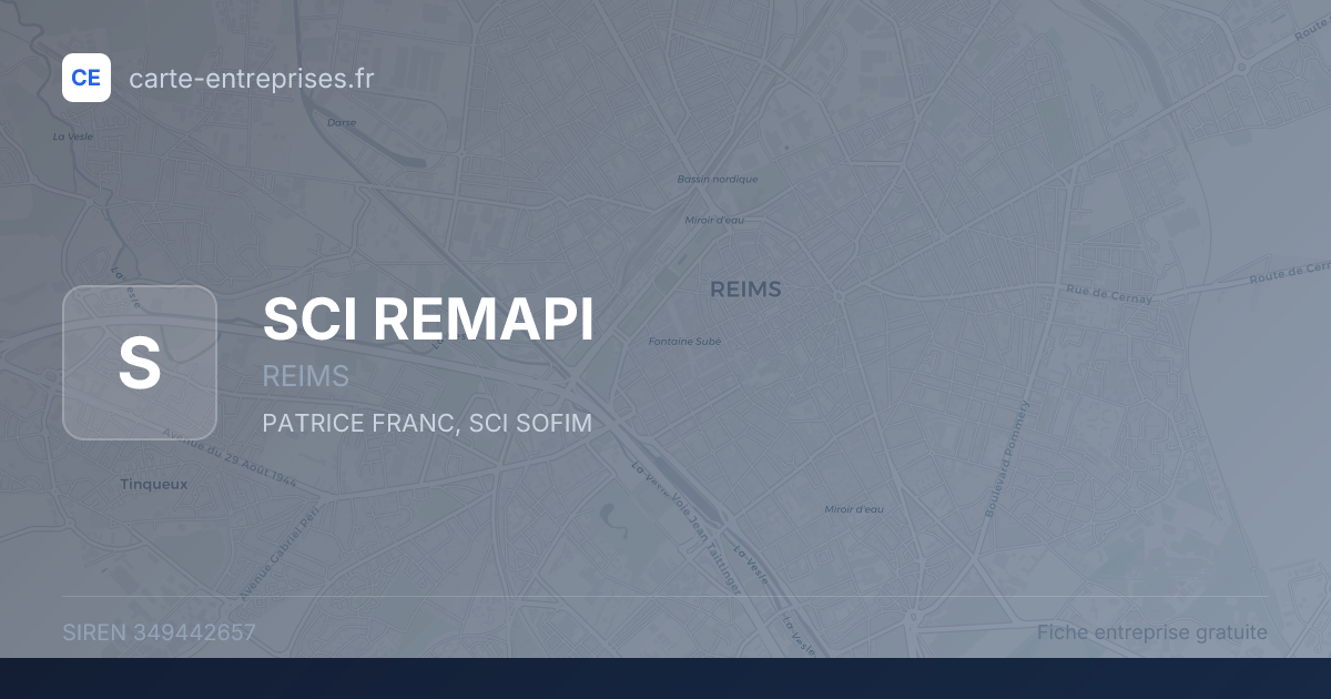 SCI REMAPI — 349442657 — fiche entreprise