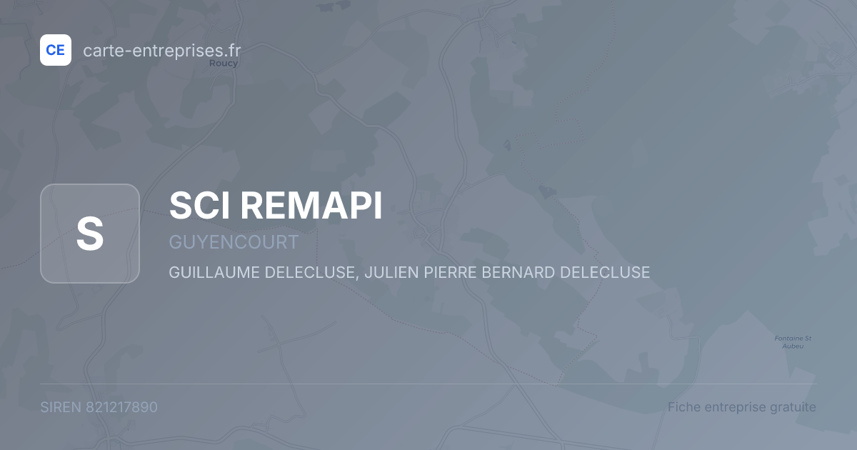 SCI REMAPI — 821217890 — fiche entreprise