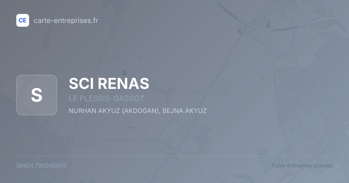 SCI RENAS — 795046606 — fiche entreprise