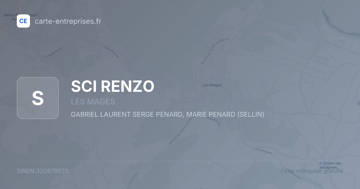 SCI RENZO — 320879570 — fiche entreprise