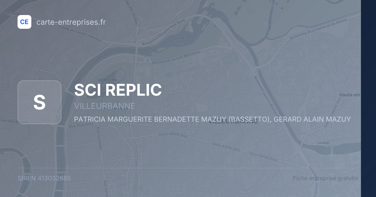SCI REPLIC — 413032665 — fiche entreprise