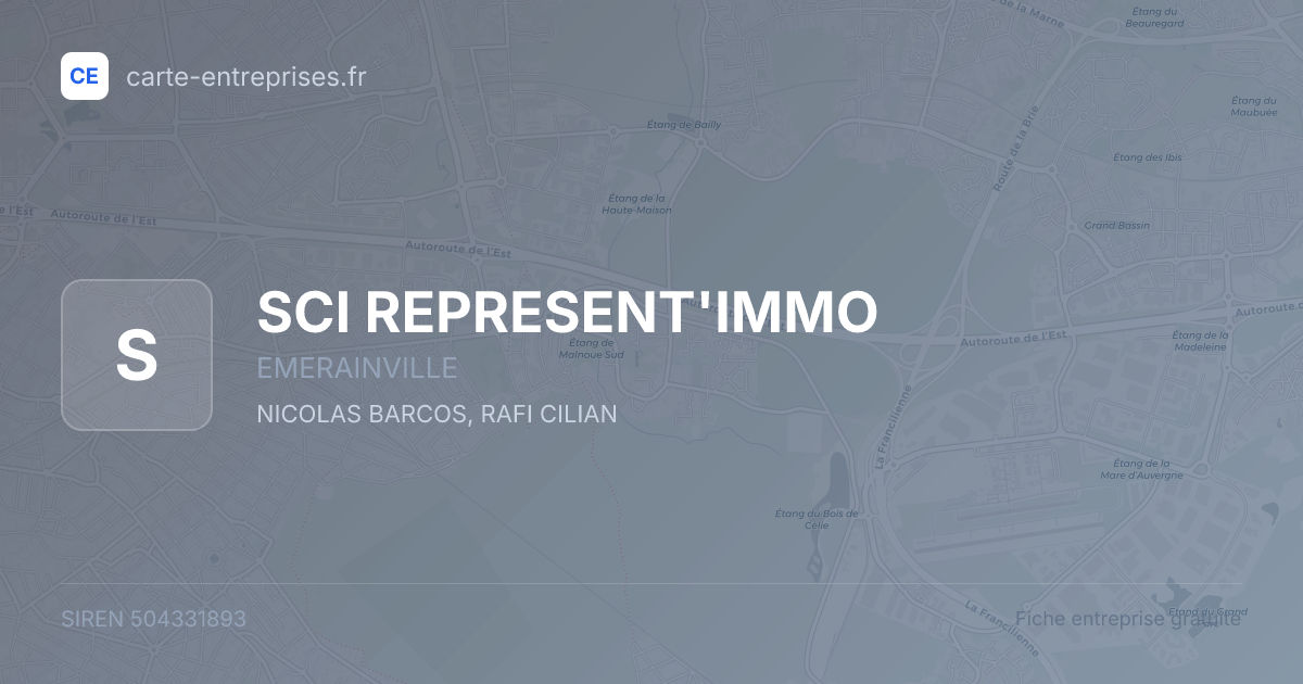 SCI REPRESENT'IMMO — 504331893 — fiche entreprise