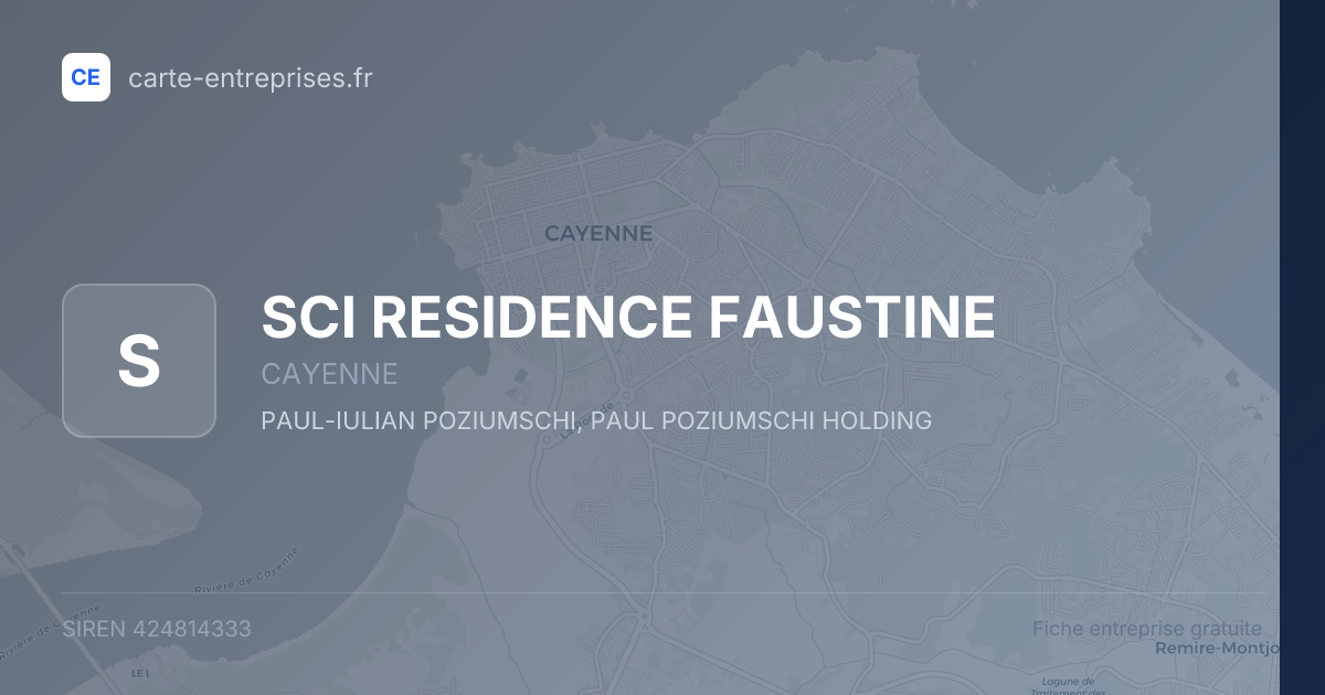 SCI RESIDENCE FAUSTINE — 424814333 — fiche entreprise