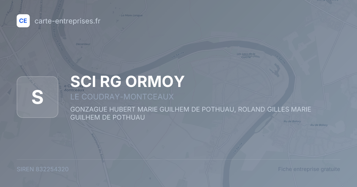 SCI RG ORMOY — 832254320 — fiche entreprise