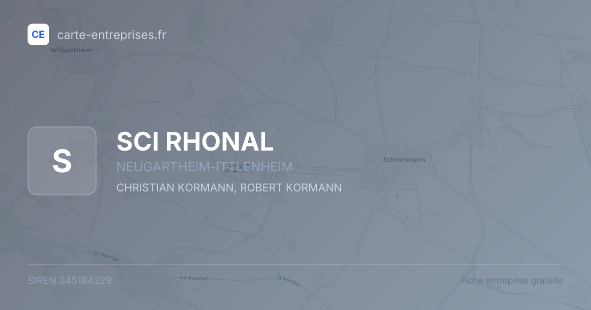SCI RHONAL — 345184329 — fiche entreprise