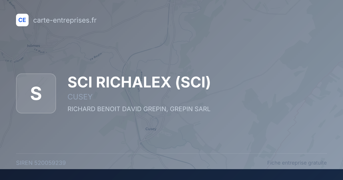 SCI RICHALEX (SCI) — 520059239 — fiche entreprise