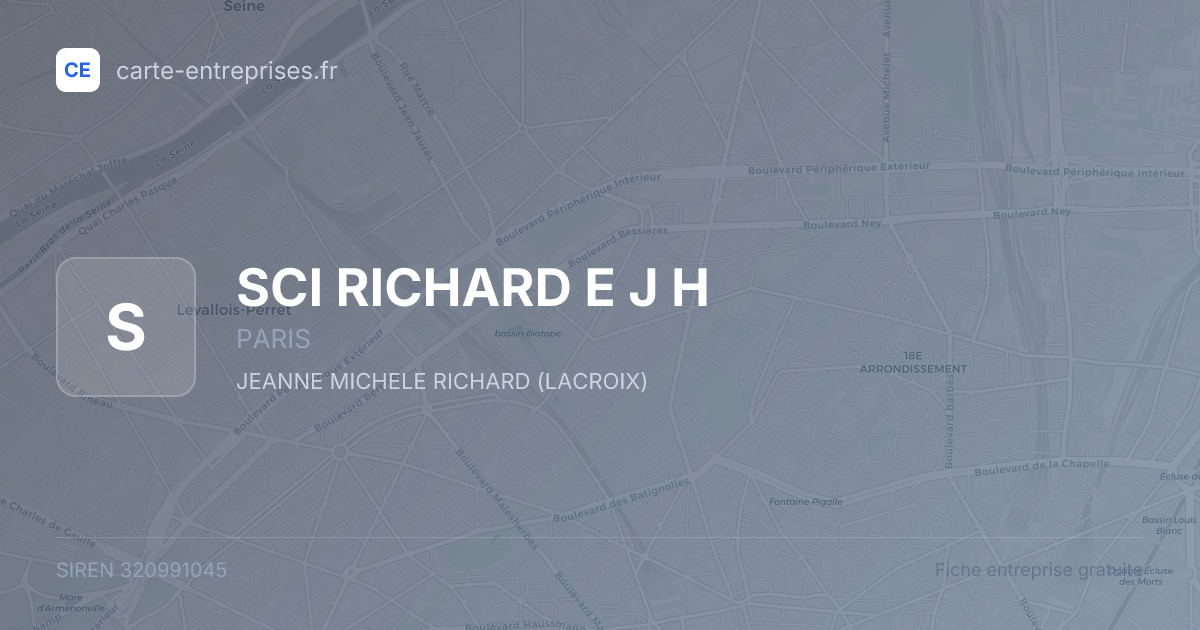 SCI RICHARD E J H — 320991045 — fiche entreprise