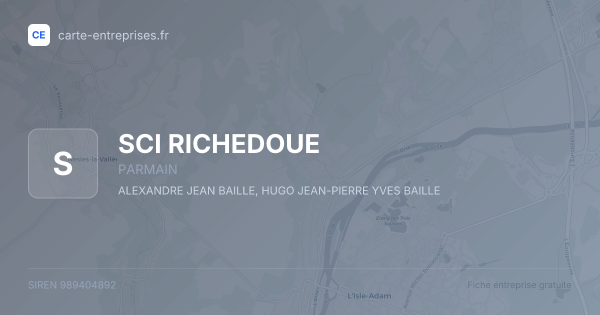 SCI RICHEDOUE — 989404892 — fiche entreprise