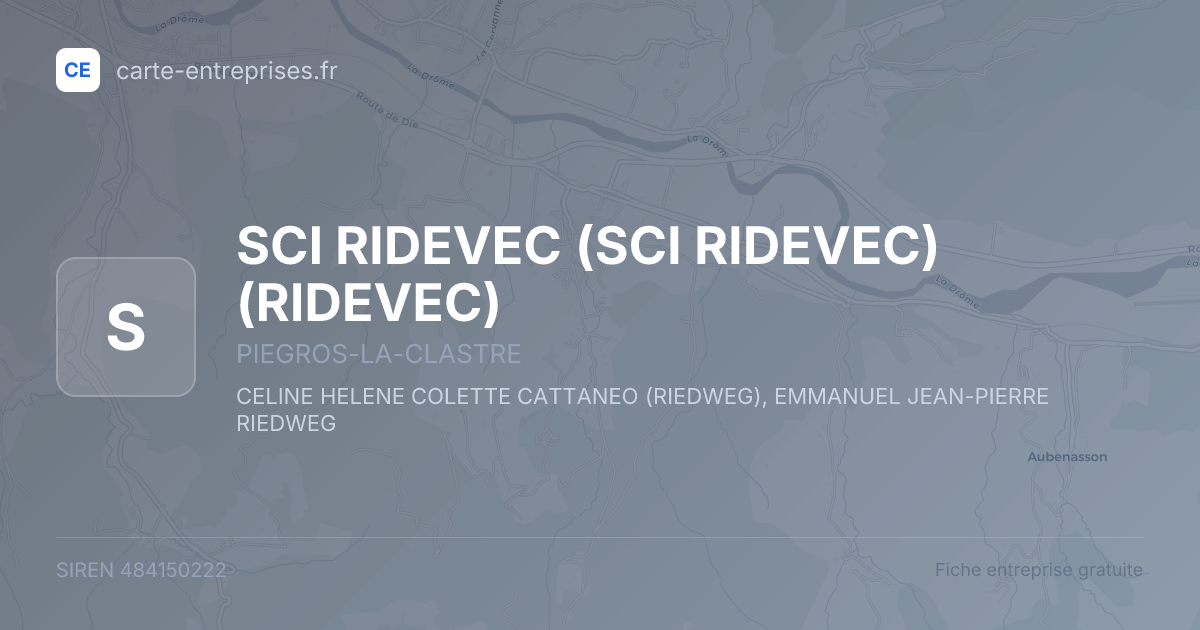SCI RIDEVEC (SCI RIDEVEC) (RIDEVEC) — 484150222 — fiche entreprise