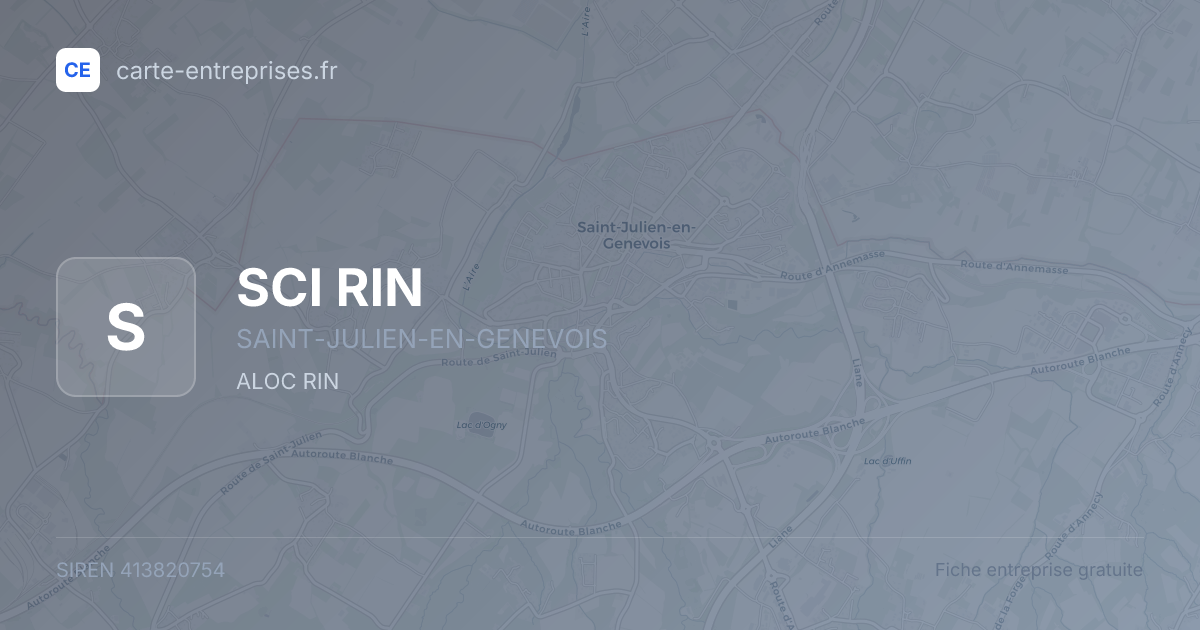 SCI RIN — 413820754 — fiche entreprise