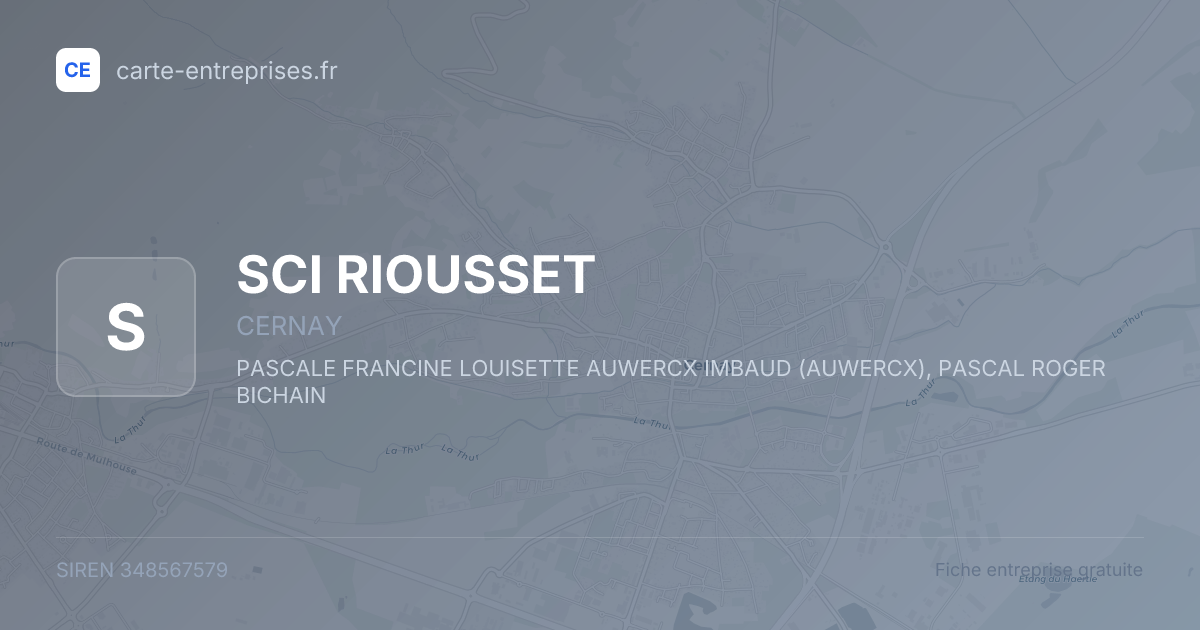 SCI RIOUSSET — 348567579 — fiche entreprise