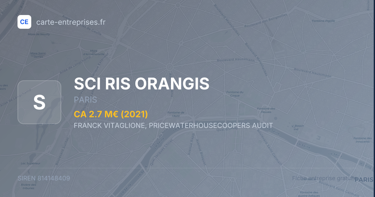 SCI RIS ORANGIS — 814148409 — fiche entreprise
