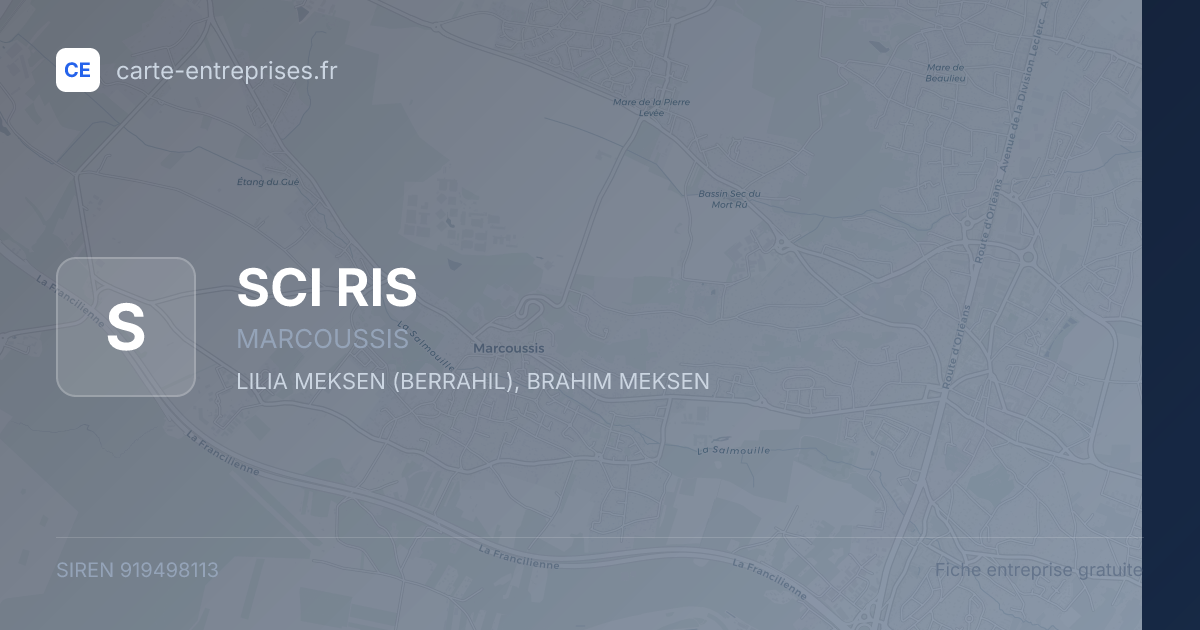 SCI RIS — 919498113 — fiche entreprise