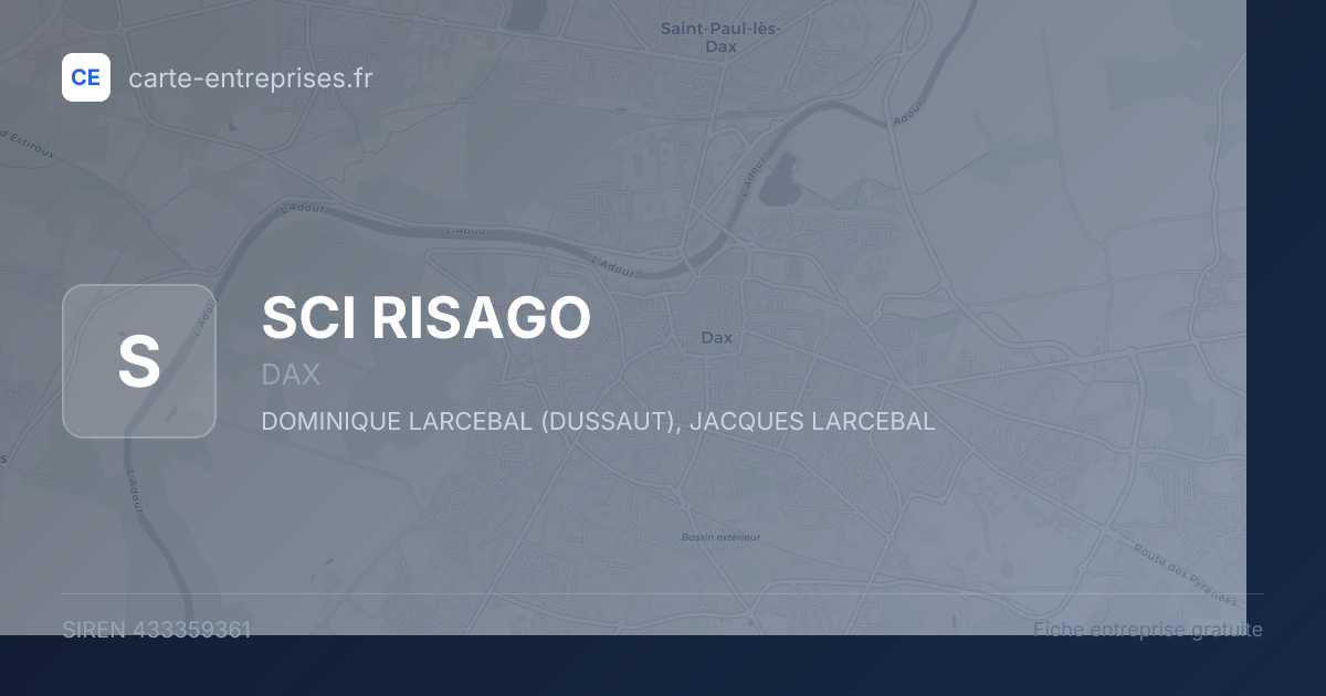 SCI RISAGO — 433359361 — fiche entreprise