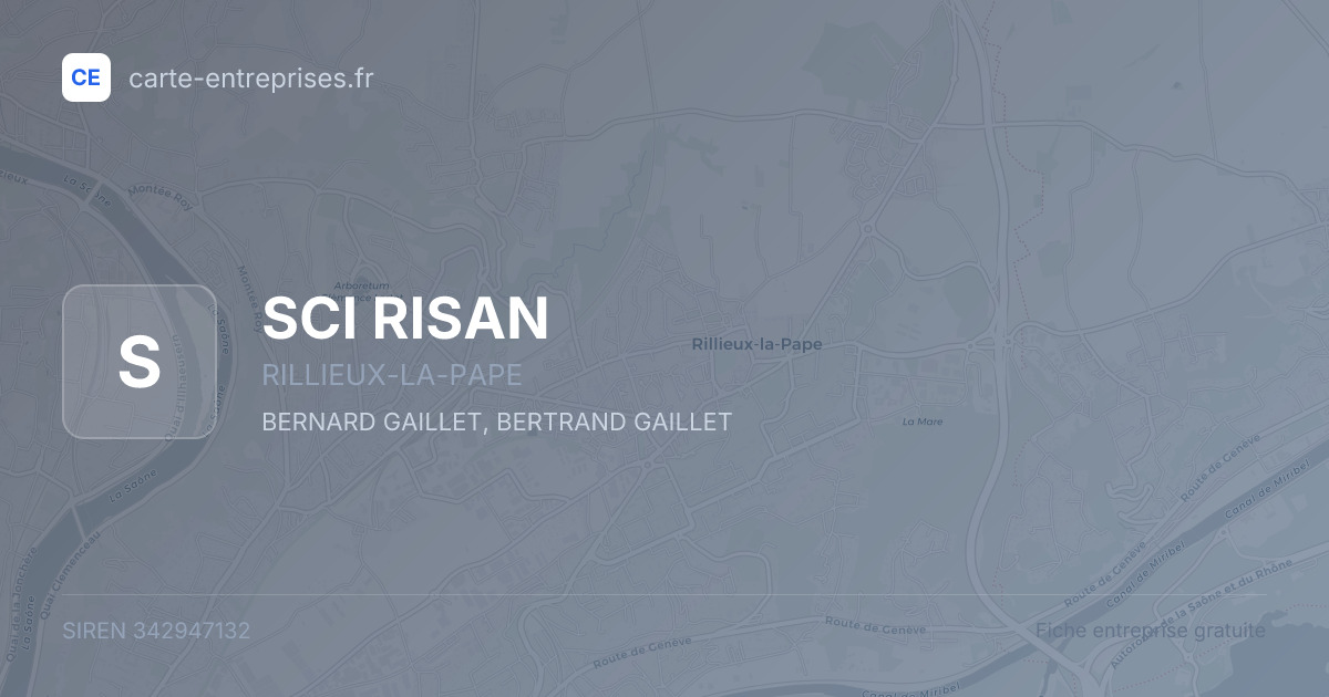 SCI RISAN — 342947132 — fiche entreprise