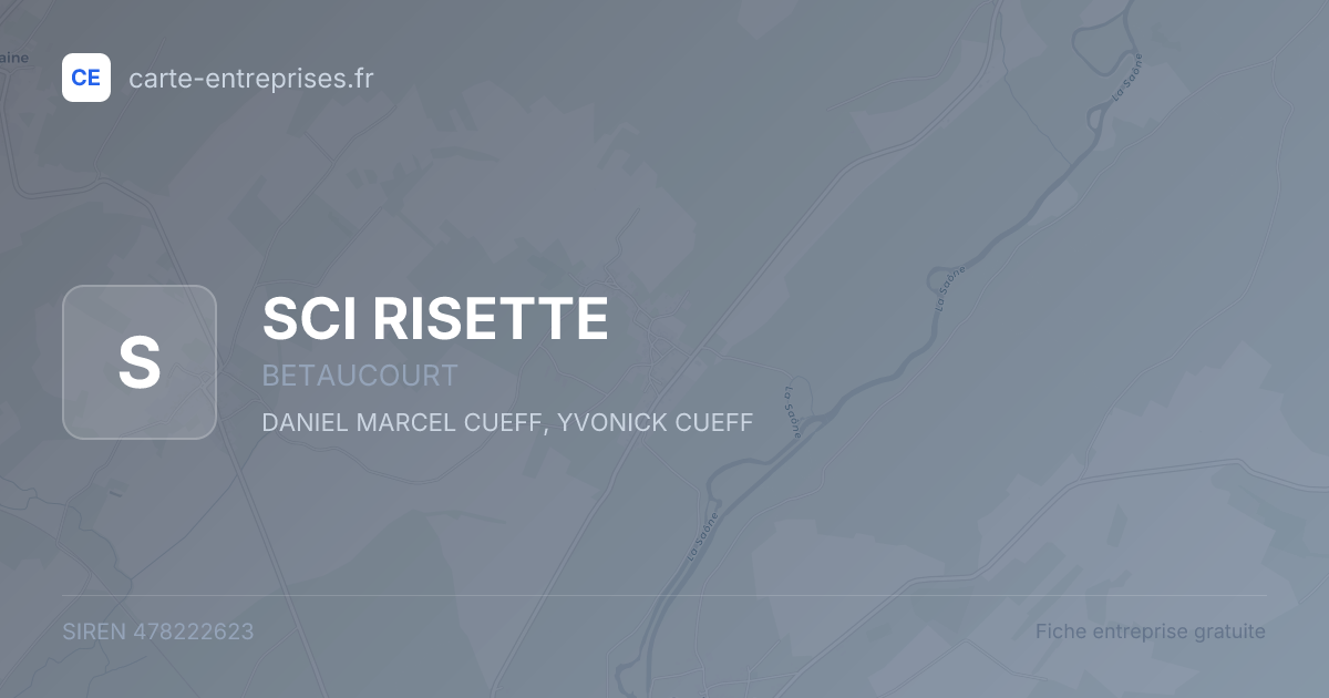 SCI RISETTE — 478222623 — fiche entreprise