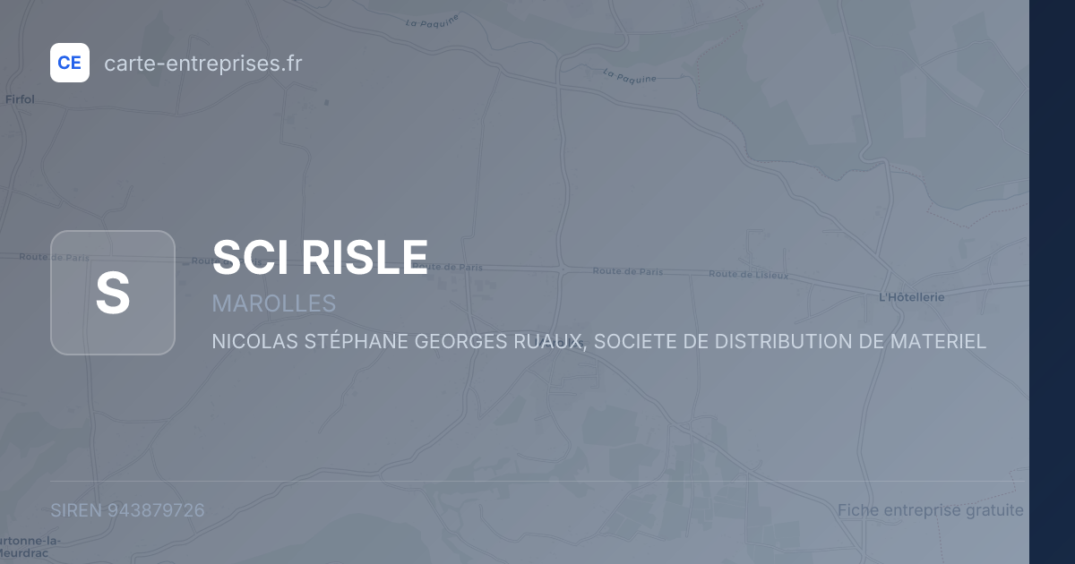 SCI RISLE — 943879726 — fiche entreprise