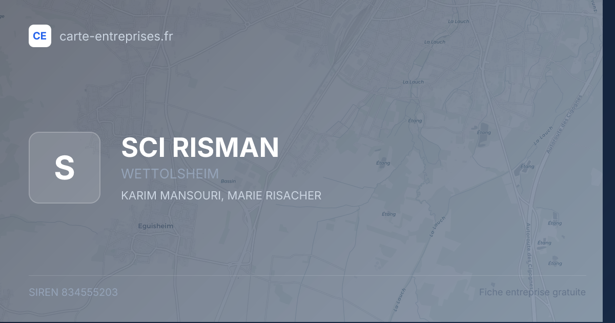 SCI RISMAN — 834555203 — fiche entreprise