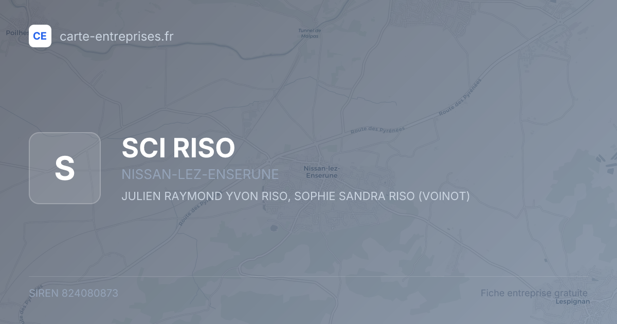 SCI RISO — 824080873 — fiche entreprise