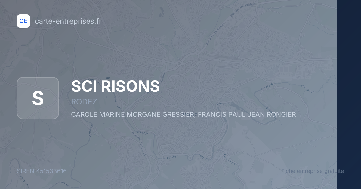 SCI RISONS — 451533616 — fiche entreprise